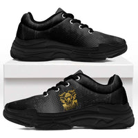 African American Buffalo Soldier Chunky Sneakers We Can We Will - Black - Wonder Print Shop
