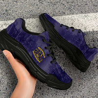 African American Buffalo Soldier Chunky Sneakers We Can We Will - Navy Blue - Wonder Print Shop