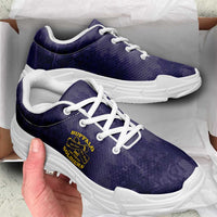 African American Buffalo Soldier Chunky Sneakers We Can We Will - Navy Blue - Wonder Print Shop