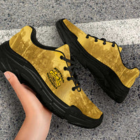 African American Buffalo Soldier Chunky Sneakers We Can We Will - Yellow - Wonder Print Shop