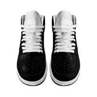 African American Buffalo Soldier High Sneakers AJ1 We Can We Will - Black LT15