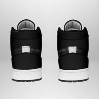 African American Buffalo Soldier High Sneakers AJ1 We Can We Will - Black LT15