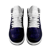 African American Buffalo Soldier High Sneakers AJ1 We Can We Will - Navy Blue LT15