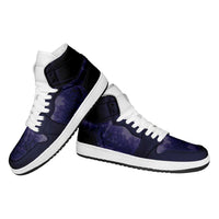 African American Buffalo Soldier High Sneakers AJ1 We Can We Will - Navy Blue LT15