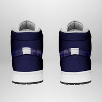 African American Buffalo Soldier High Sneakers AJ1 We Can We Will - Navy Blue LT15