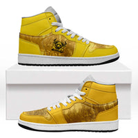 African American Buffalo Soldier High Sneakers AJ1 We Can We Will - Yellow - Wonder Print Shop