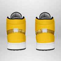 African American Buffalo Soldier High Sneakers AJ1 We Can We Will - Yellow - Wonder Print Shop