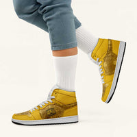 African American Buffalo Soldier High Sneakers AJ1 We Can We Will - Yellow LT15