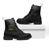 African American Buffalo Soldier Leather Boots We Can We Will - Black - Wonder Print Shop