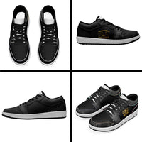 African American Buffalo Soldier Low Sneakers We Can We Will - Black LT15