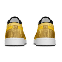 African American Buffalo Soldier Low Sneakers We Can We Will - Yellow LT15