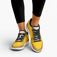 African American Buffalo Soldier Low Sneakers We Can We Will - Yellow LT15