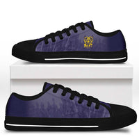 African American Buffalo Soldier Low Top Shoes We Can We Will - Navy Blue - Wonder Print Shop