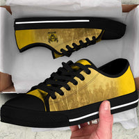 African American Buffalo Soldier Low Top Shoes We Can We Will - Yellow - Wonder Print Shop