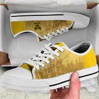African American Buffalo Soldier Low Top Shoes We Can We Will - Yellow - Wonder Print Shop