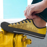 African American Buffalo Soldier Low Top Shoes We Can We Will - Yellow - Wonder Print Shop