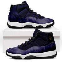 African American Buffalo Soldier Sneakers J11 We Can We Will - Navy Blue - Wonder Print Shop