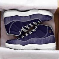 African American Buffalo Soldier Sneakers J11 We Can We Will - Navy Blue - Wonder Print Shop