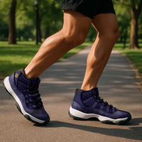 African American Buffalo Soldier Sneakers J11 We Can We Will - Navy Blue - Wonder Print Shop