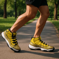 African American Buffalo Soldier Sneakers J11 We Can We Will - Yellow - Wonder Print Shop