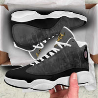 African American Buffalo Soldier Sneakers J13 We Can We Will - Black - Wonder Print Shop