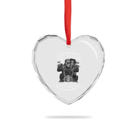 African American Motorcycle Heart Crystal Glass Ornament Skeleton Biker - Wonder Print Shop