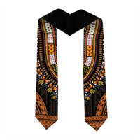 African Dashiki and Polynesian Pattern Graduation Stole Gold