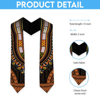 African Dashiki and Polynesian Pattern Graduation Stole Gold