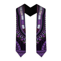 African Dashiki and Polynesian Pattern Graduation Stole Purple