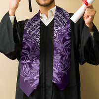 African Floral mix Maasai Shuka Graduation Stole Purple Moitf