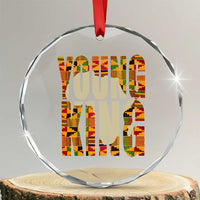 African Kente Crystal Glass Ornament Young King for Boys Men TS02