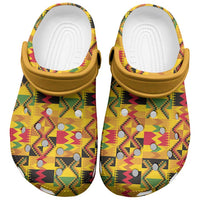 African Kente Pattern Clogs Shoes Emaa Da - Wonder Print Shop