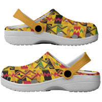 African Kente Pattern Clogs Shoes Emaa Da - Wonder Print Shop