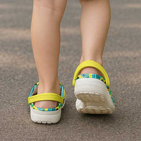 African Kente Pattern Clogs Shoes Nkyinkyin - Wonder Print Shop