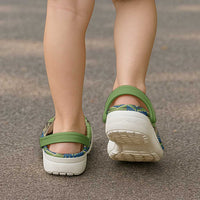 African Kente Pattern Clogs Shoes Obaakofo Mmu Man - Wonder Print Shop