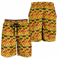 African Kente Pattern Shorts for Men Emaa Da - Wonder Print Shop