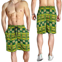African Kente Pattern Shorts for Men Sika Fre Mogya - Wonder Print Shop