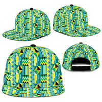 African Kente Pattern Snapback Cap Nkyinkyin - Wonder Print Shop