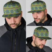African Kente Pattern Snapback Cap Obaakofo Mmu Man - Wonder Print Shop