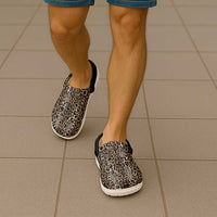 African Leopard Skin Pattern Clogs Shoes - Wonder Print Shop
