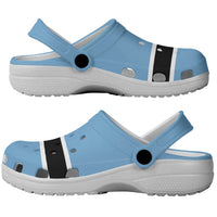 African Proud Botswana Flag Clogs Shoes - Wonder Print Shop