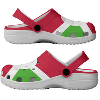 African Proud Burundi Flag Clogs Shoes - Wonder Print Shop