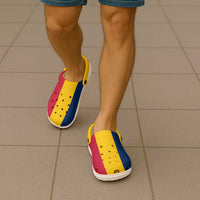 African Proud Chad Flag Clogs Shoes - Wonder Print Shop