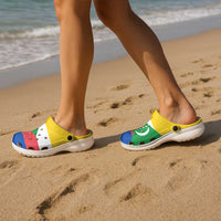 African Proud Comoros Flag Clogs Shoes - Wonder Print Shop