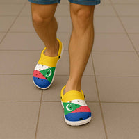 African Proud Comoros Flag Clogs Shoes - Wonder Print Shop