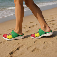 African Proud Ethiopian Empire Flag Clogs Shoes - Wonder Print Shop