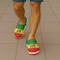 African Proud Ethiopian Empire Flag Clogs Shoes - Wonder Print Shop