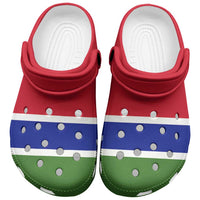 African Proud Gambia Flag Clogs Shoes - Wonder Print Shop