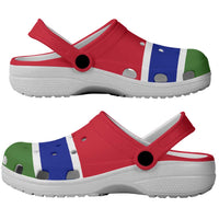 African Proud Gambia Flag Clogs Shoes - Wonder Print Shop