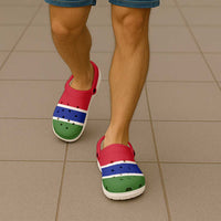 African Proud Gambia Flag Clogs Shoes - Wonder Print Shop